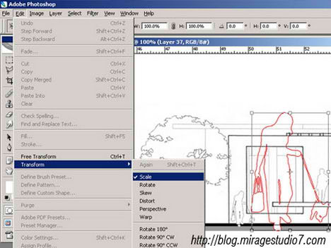 how to edit image in photoshop 7.0. (7) Resize (ctrl + t) the image to scale, go to “edit” then “transform” and 