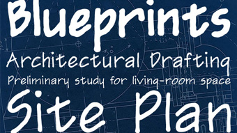 White sketch font on blueprint | Graphic Objects ~ Creative Market