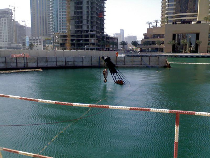 dubai construction dam failure retaining wall collapse