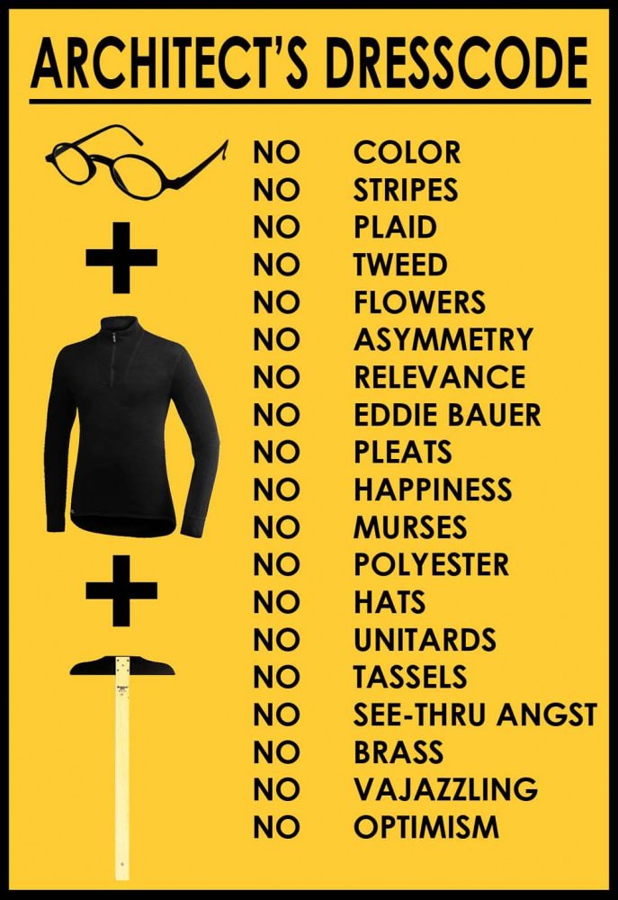 architect dress code sign