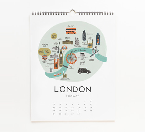 2013 Architecture and Cities Calendar by Rifle Paper Co.