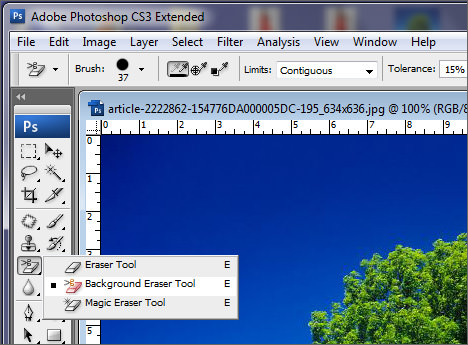 Automatically Erase Background via Photoshop