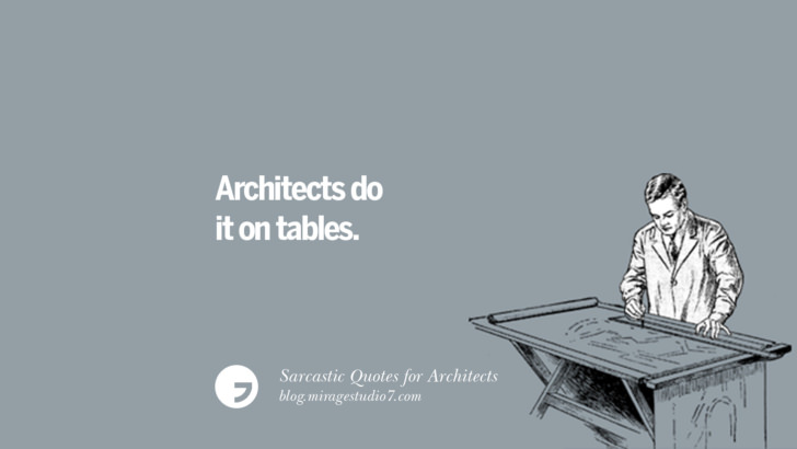 Architects do it on tables.