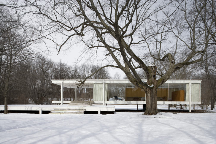 farnsworth house snow