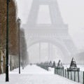 Famous Architecture Covered In Snow During Winter